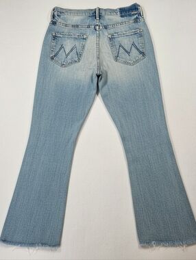 Mother Superior Insider Crop Step Fray High Rise Jeans I Confess Blue Size 27